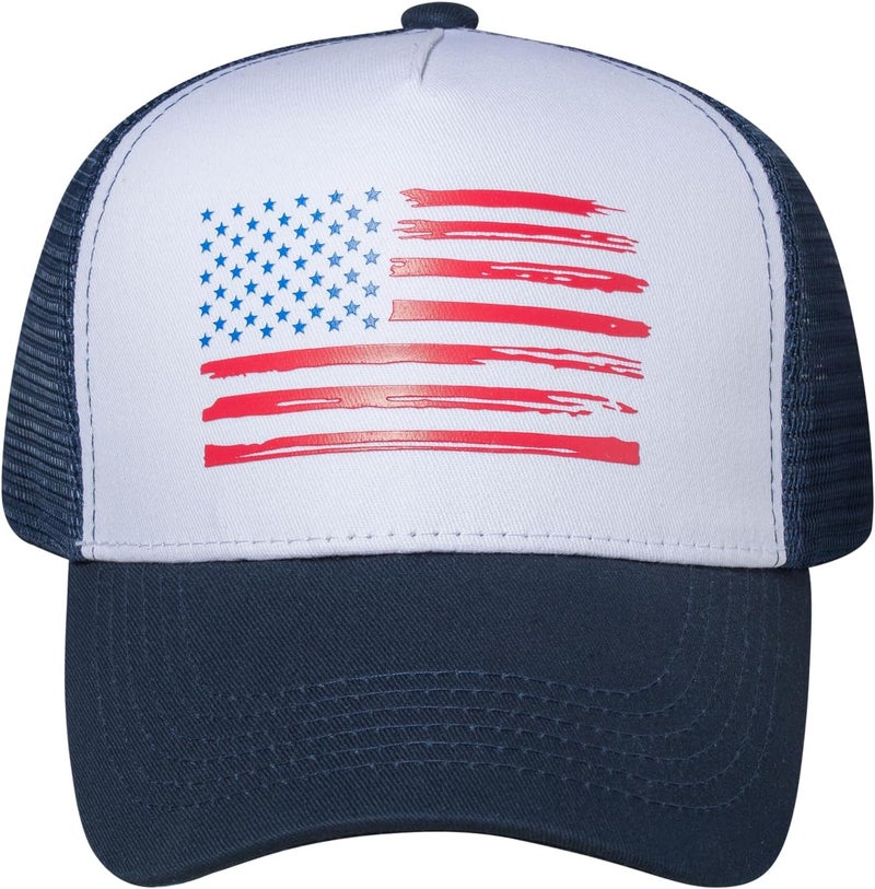 VIONLAN Baseball Cap, American Flag Trucker Hat for Men Women, Breathable Adjustable Fit Outdoor Mesh Snapback Hats - Image 2
